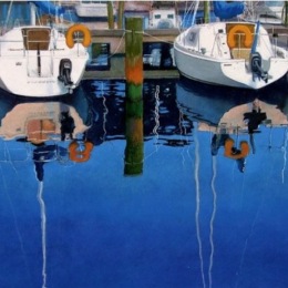 Art In The Park- A Celebration boats in a harbour